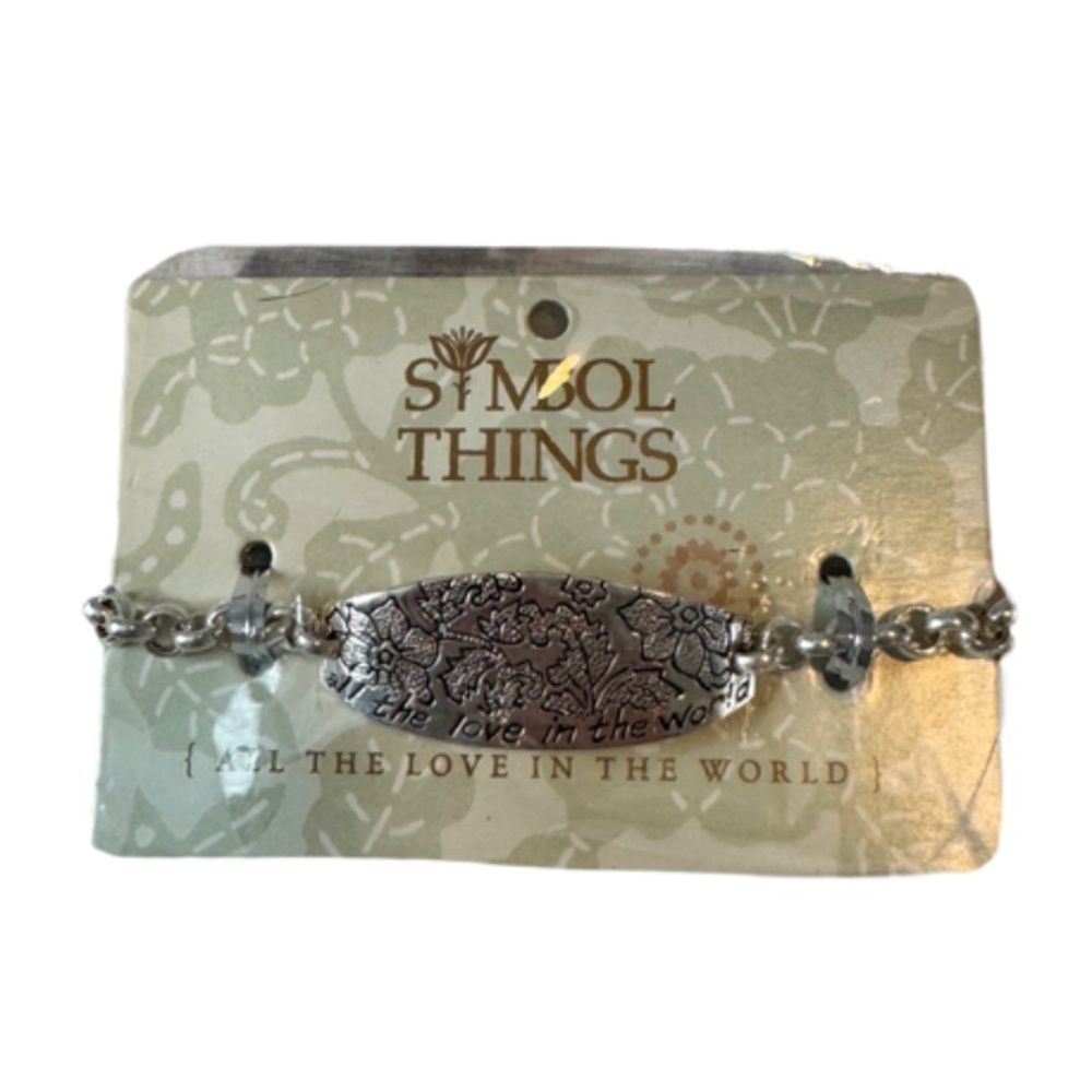 symbol things silver bracelet all the love in the world nwt